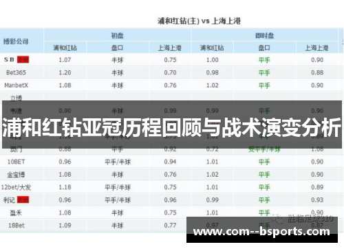 浦和红钻亚冠历程回顾与战术演变分析 浦和红钻亚冠历程回顾与战术演变分析
